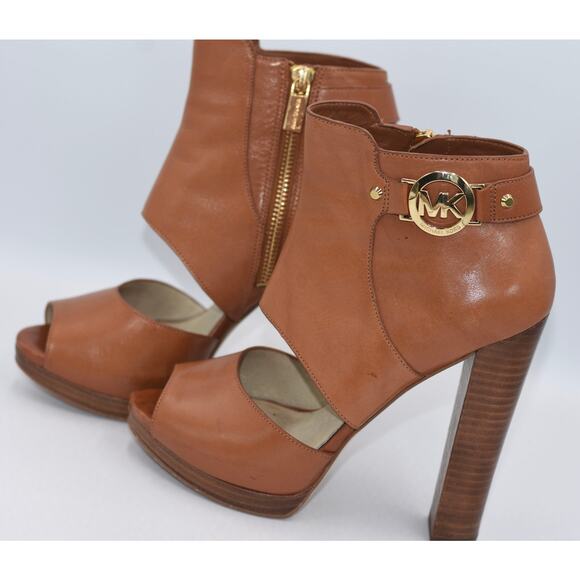 Michael Michael Kors Wyatt Heels Open Toe Leather Women's Size 7M - Picture 3 of 10